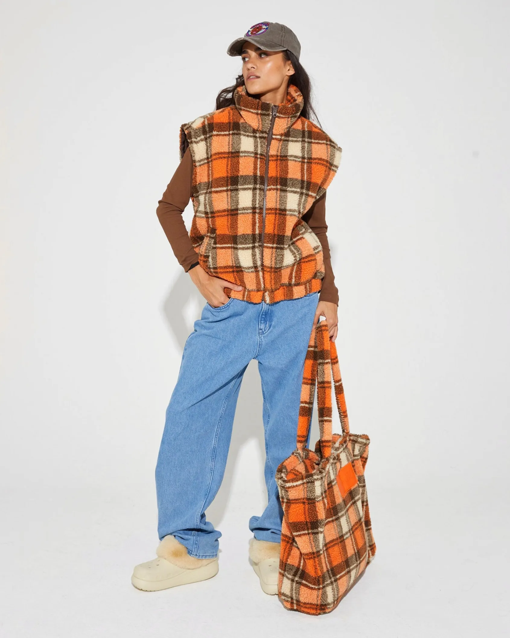 Cheap STIEGLITZ Check Teddy Bag | Orange