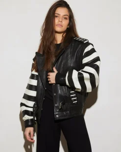 Discount STIEGLITZ Leather Gael Biker Jacket | Black