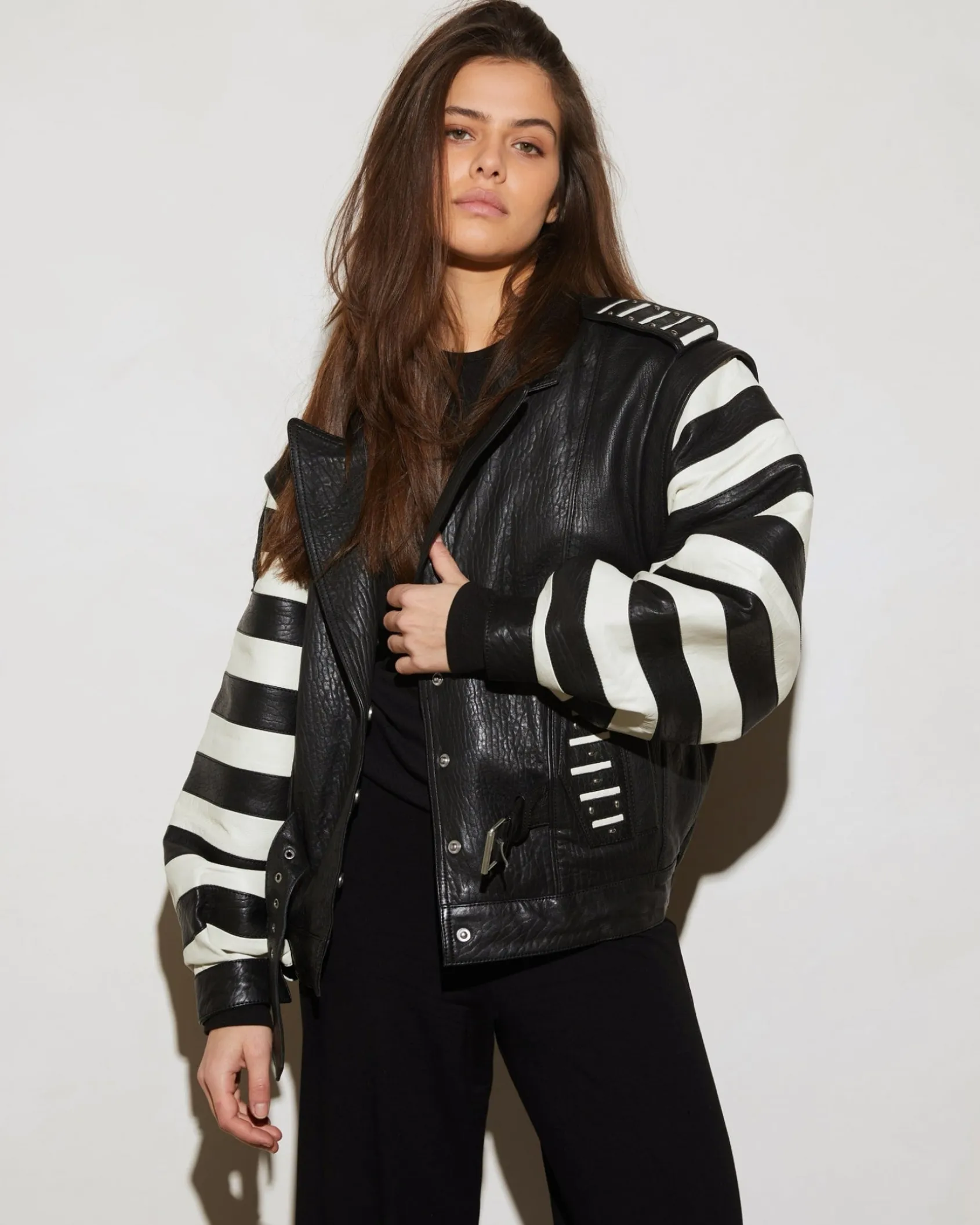 Discount STIEGLITZ Leather Gael Biker Jacket | Black