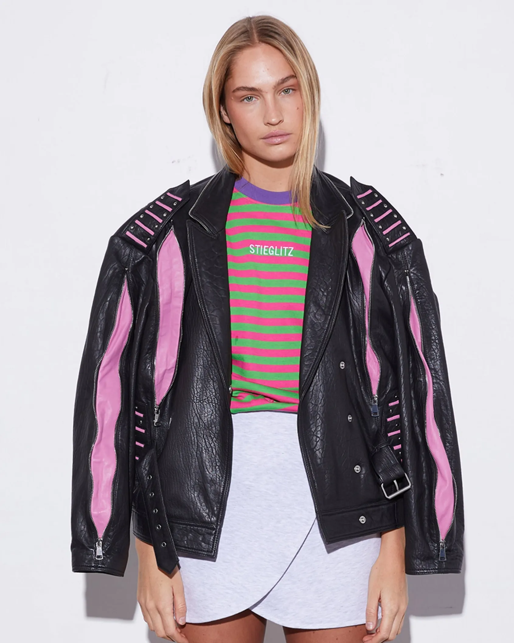 Cheap STIEGLITZ Leather Lola Biker Jacket | Black