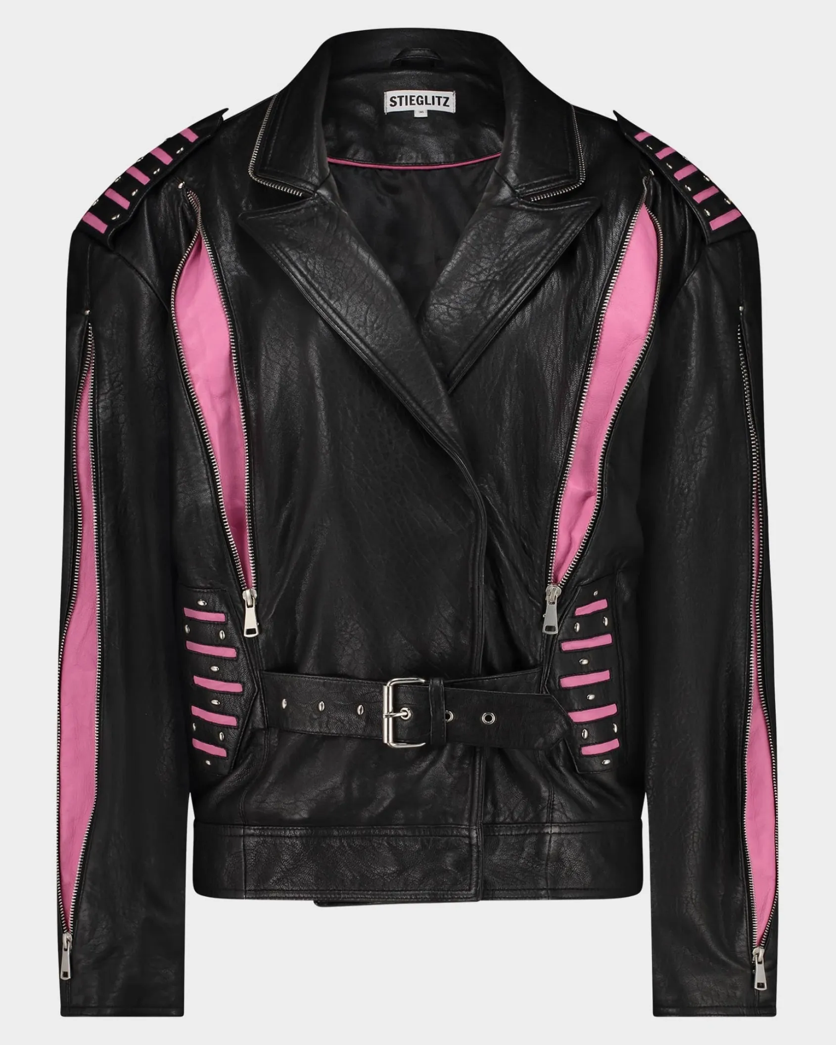 Cheap STIEGLITZ Leather Lola Biker Jacket | Black
