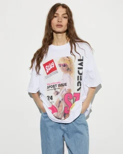 Cheap STIEGLITZ Lila Oversized T-shirt | White