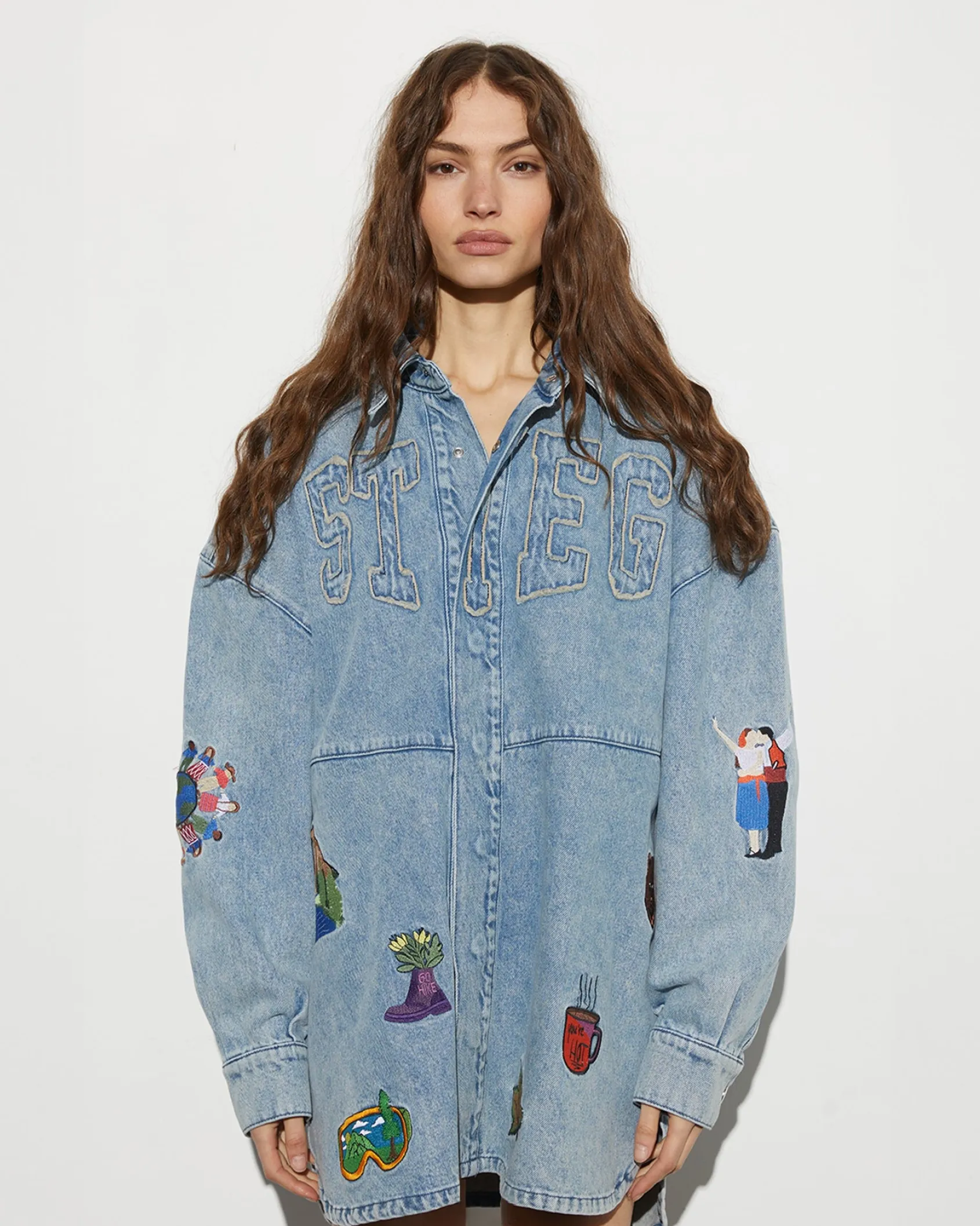 Discount STIEGLITZ Luka Denim Blouse | Denim Blue