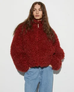 Shop STIEGLITZ Milana Cropped Fluffy Puffer | Brown