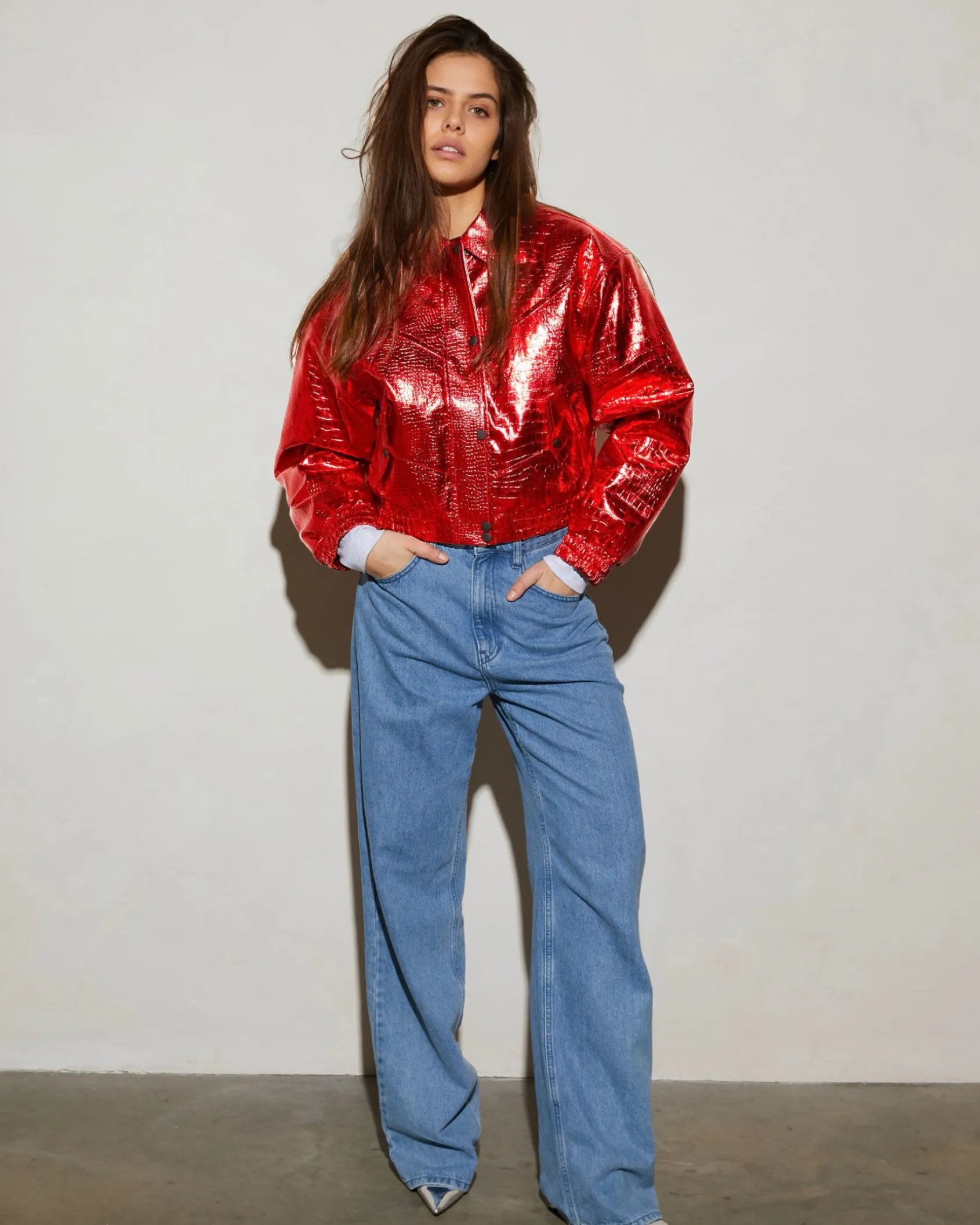 Clearance STIEGLITZ Snake Bomber Jacket | Red