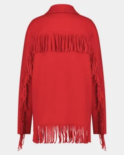 Sale STIEGLITZ Wool Fringe Jacket | Red
