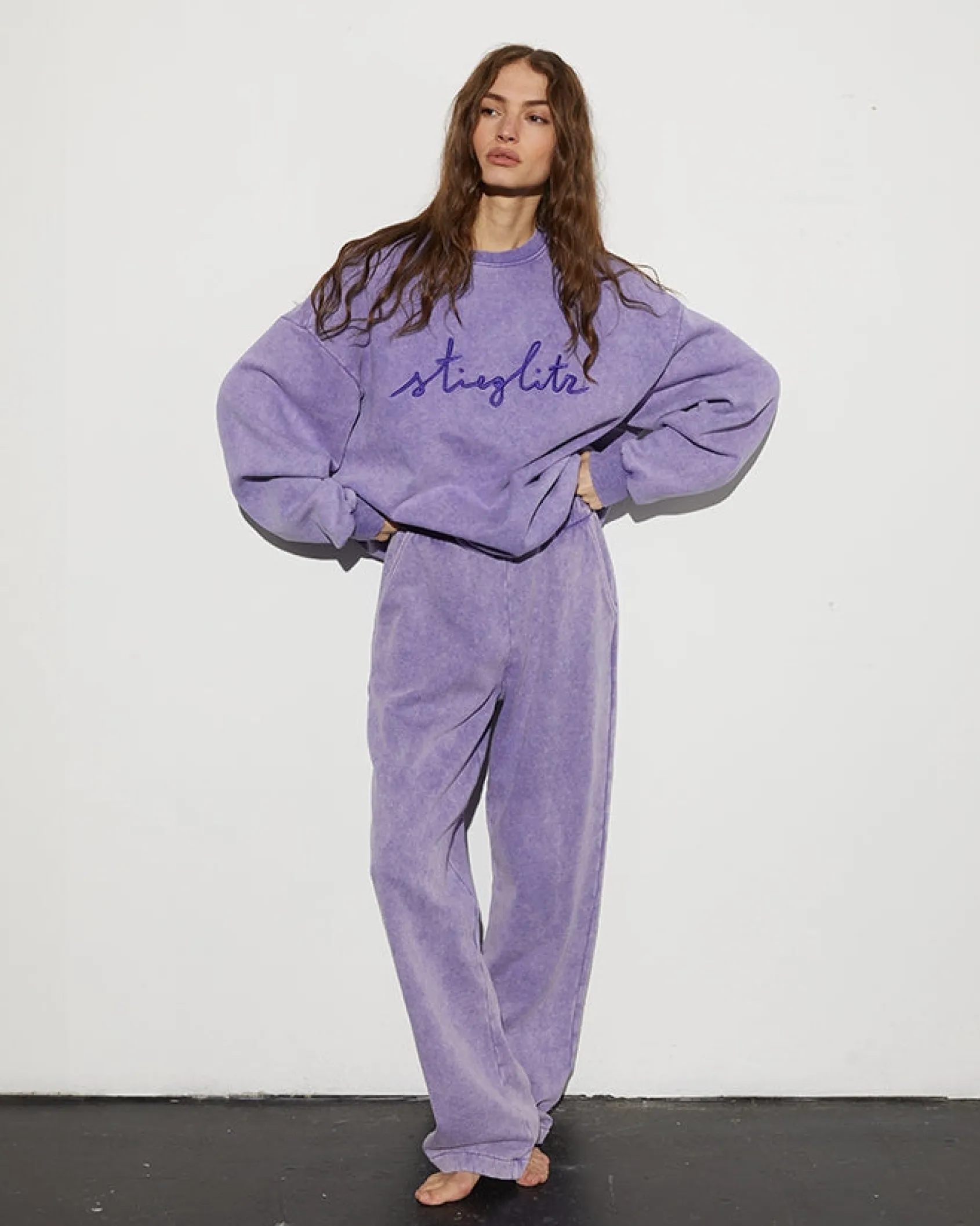 Shop STIEGLITZ Worn Out Sweater | Washed Purple